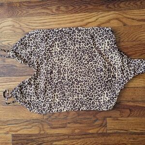 Mai Leopard Print One Piece Bodysuit/Swimsuit